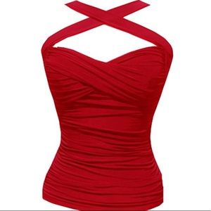 Pinup-style halter top